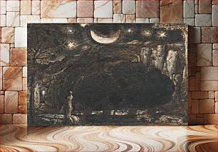 Πίνακας, A Shepherd and his Flock under the Moon and Stars
