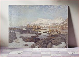 Πίνακας, A spring day in Lofoten by Otto Sinding