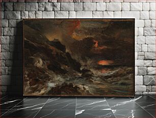 Πίνακας, A Storm off the Normandy Coast by Eugène Isabey