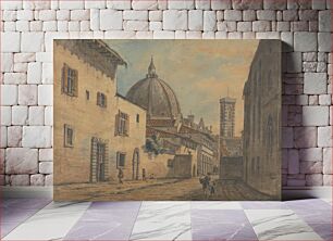 Πίνακας, A Street in Florence with the Duomo and Campanile in the Background