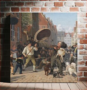 Πίνακας, A street scene in the dog days by Wilhelm Marstrand