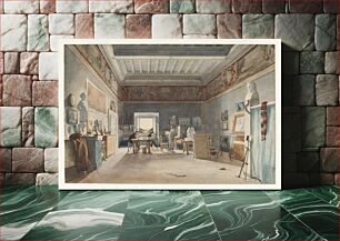 Πίνακας, A Studio in the Villa Medici, Rome by Joseph-Eugène Lacroix