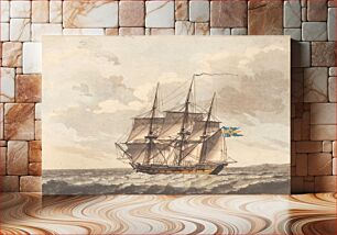 Πίνακας, A Swedish frigate with rigged mainsail under the wind by C.W. Eckersberg