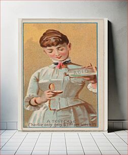 Πίνακας, A Test Case, from the Jokes series (N87) for Duke brand cigarettes issued by Allen & Ginter, George S. Harris & Sons (lithographer)