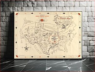 Πίνακας, A Texan's map of the United States of Texas