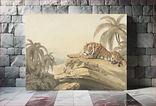 Πίνακας, A Tiger Resting: the frontispiece for "Oriental Field Sports"