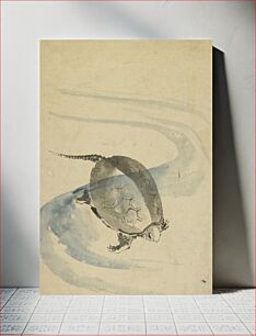 Πίνακας, A Tortoise by Katsushika Hokusai