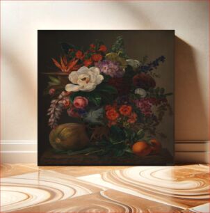 Πίνακας, A vase with flowers by Johan Laurentz Jensen