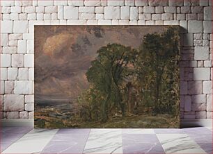 Πίνακας, A View at Hampstead with Stormy Weather by John Constable