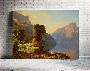 Πίνακας, A View of a Lake in the Mountains by George Caleb Bingham