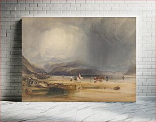 Πίνακας, A View of Snowdon from the Sands of Traeth Mawr, taken at the Ford Between Pont Aberglaslyn and Tremadoc