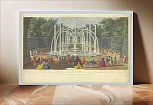 Πίνακας, A View of the Three Fountains in the Gardens at Versailles by S. Rigaud