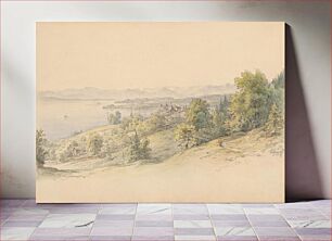 Πίνακας, A view of villa beringer with a landscape view, Karol ľudovít Libay
