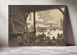 Πίνακας, A Village Snow Scene