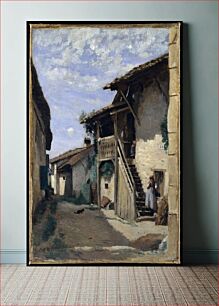 Πίνακας, A Village Street: Dardagny by Camille Corot