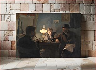 Πίνακας, A Visit to a Cobbler's Workshop by L. A. Ring