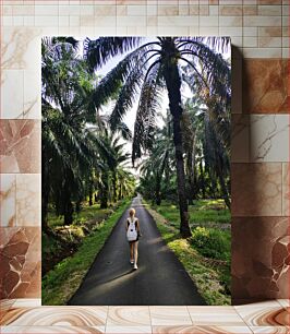 Πίνακας, A Walk Through the Palm Trees Μια βόλτα μέσα από τους φοίνικες