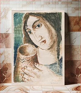 Πίνακας, A woman with a jug by Mikuláš Galanda