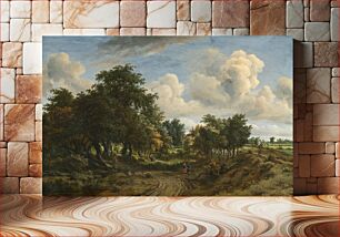Πίνακας, A Wooded Landscape (1663) by Meindert Hobbema