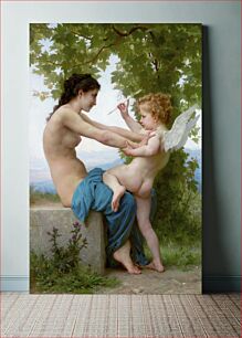 Πίνακας, A Young Girl Defending Herself against Eros (1825-1905) by William-Adolphe Bouguereau
