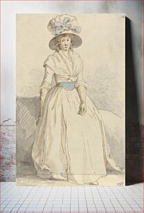 Πίνακας, A Young Lady Seated Wearing a White Dress