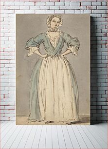 Πίνακας, A Young Woman in a Blue Dress