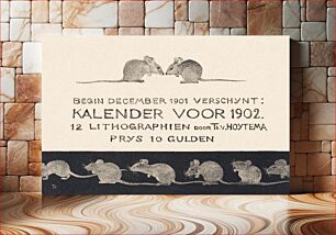 Πίνακας, Aankondiging voor kalender 1902 (ca. 1878–1901) by Theo van Hoytema