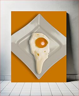 Πίνακας, Abstract Egg on Plate Αφηρημένο αυγό στο πιάτο