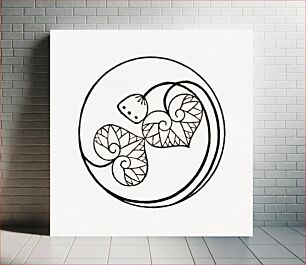Πίνακας, Abstract Japanese lotus leaf illustration