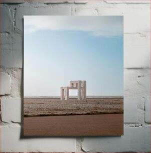 Πίνακας, Abstract Sculpture on Rocky Landscape Αφηρημένη γλυπτική σε βραχώδες τοπίο