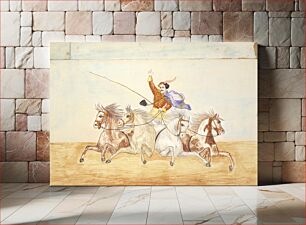Πίνακας, Acrobat Rider on Four Horses by Lawrence W. Ladd
