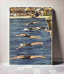 Πίνακας, Activities at Manhattan Beach, N. Y. Swimming races