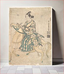 Πίνακας, Actor Sanokawa Ichimatsu as Young Samurai riding on Horse-back by Ishikawa Toyonobu