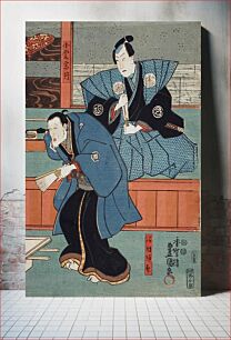 Πίνακας, Actors Bandō Sajūrō I as Mumata Junsai, Bandō Takesaburō I as Oguri Sōtan by Utagawa Kunisada