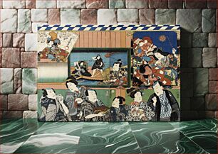 Πίνακας, Actors Viewing Votive Pictures of Themselves by Utagawa Kunisada