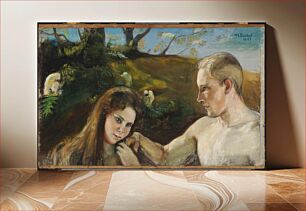 Πίνακας, Adam and eve, 1897, by Magnus Enckell