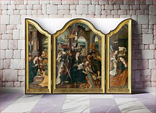 Πίνακας, Adoration of the magi triptych by Jan Mertens Jr