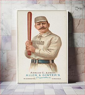 Πίνακας, Adrian "Cap" Anson, Baseball Player, from World's Champions, Series 1 (N28) for Allen & Ginter Cigarettes
