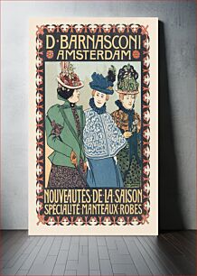 Πίνακας, Advertentie van kledingzaak D; Barnasconi in Amsterdam (1880–1928) by Johann Georg van Caspel