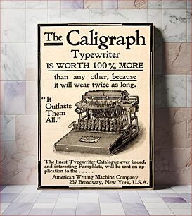 Πίνακας, Advertisement for a Caligraph typewriter from 1896