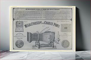 Πίνακας, Advertisement for a Megalethoscope, Invented by Charles Ponti