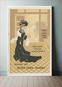 Πίνακας, Advertisement for Treloar's Inlaid Linoleum