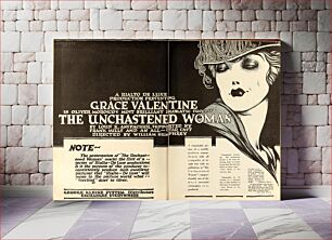 Πίνακας, Advertisement in Motion Picture News, June 1918, for the American film The Unchastened Woman (1918)