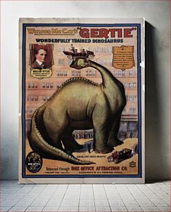 Πίνακας, Advertising poster for Winsor McCay's film Gertie the Dinosaur