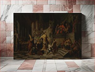 Πίνακας, Aeneas Offering Presents to King Latinus and Asking Him for the Hand of His Daughter by Jean Baptiste Regnault