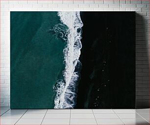 Πίνακας, Aerial Shot of Ocean Waves Εναέρια λήψη των κυμάτων του ωκεανού