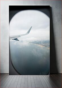 Πίνακας, Aerial View from Airplane Window Αεροφωτογραφία από παράθυρο αεροπλάνου