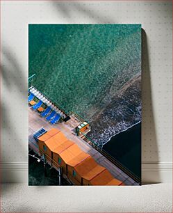 Πίνακας, Aerial View of a Pier and Sea Εναέρια άποψη μιας προβλήτας και θάλασσας