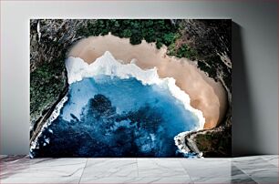 Πίνακας, Aerial View of a Pristine Beach Αεροφωτογραφία μιας παρθένας παραλίας