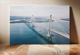 Πίνακας, Aerial View of a Suspension Bridge Αεροφωτογραφία μιας κρεμαστής γέφυρας